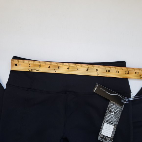 Kyodan leggings Size XS Black/Purple Reflective Strip Decorative Hem Pocket NWT - Picture 11 of 12